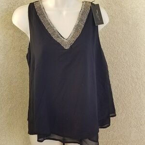 NWT Romeo & Juliet Couture beaded neckline tank S
